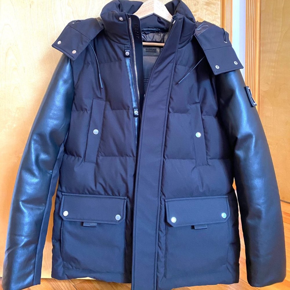 Rudsak Men's Black Winter Leather Jacket (Small)